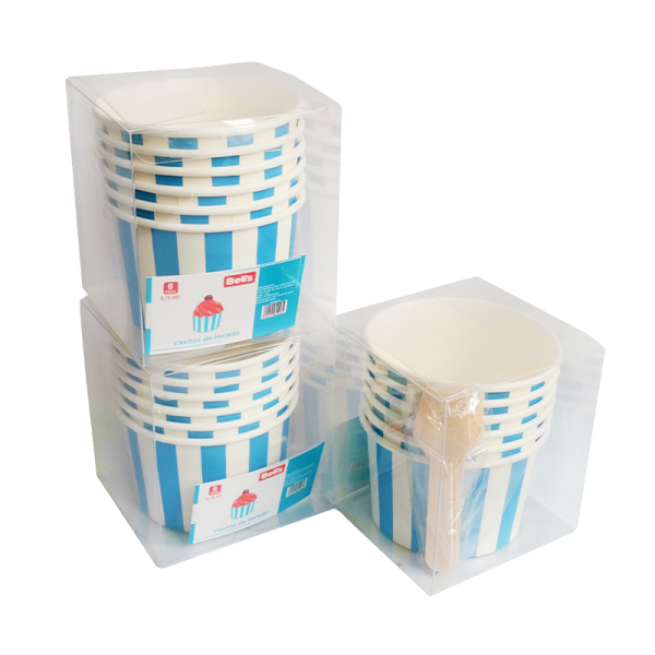 Stackable ice cream paper lids