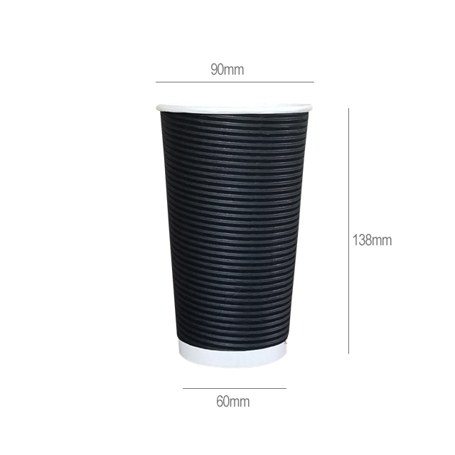 520ml 16oz Ripple Paper Cup - ProGreen - Manufacturer of food ...