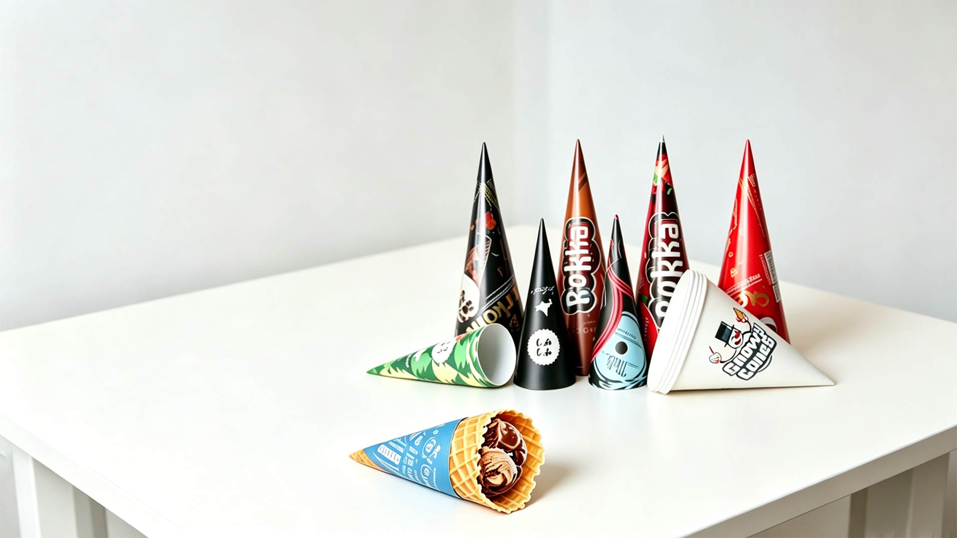 Custom Printed Ice Cream Paper Cone Sleeves